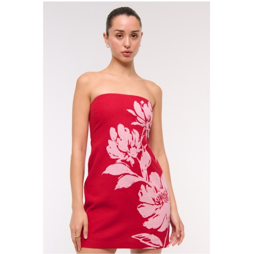 Abercrombie Strapless Linen Blend Romper